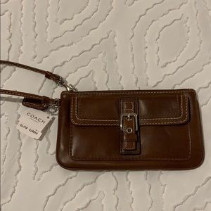 Coach leather wristlet
